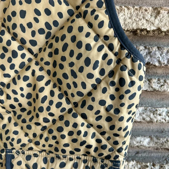 J. Crew Leopard Print Quilted Puffer Vest Size XXS - Picture 5 of 6